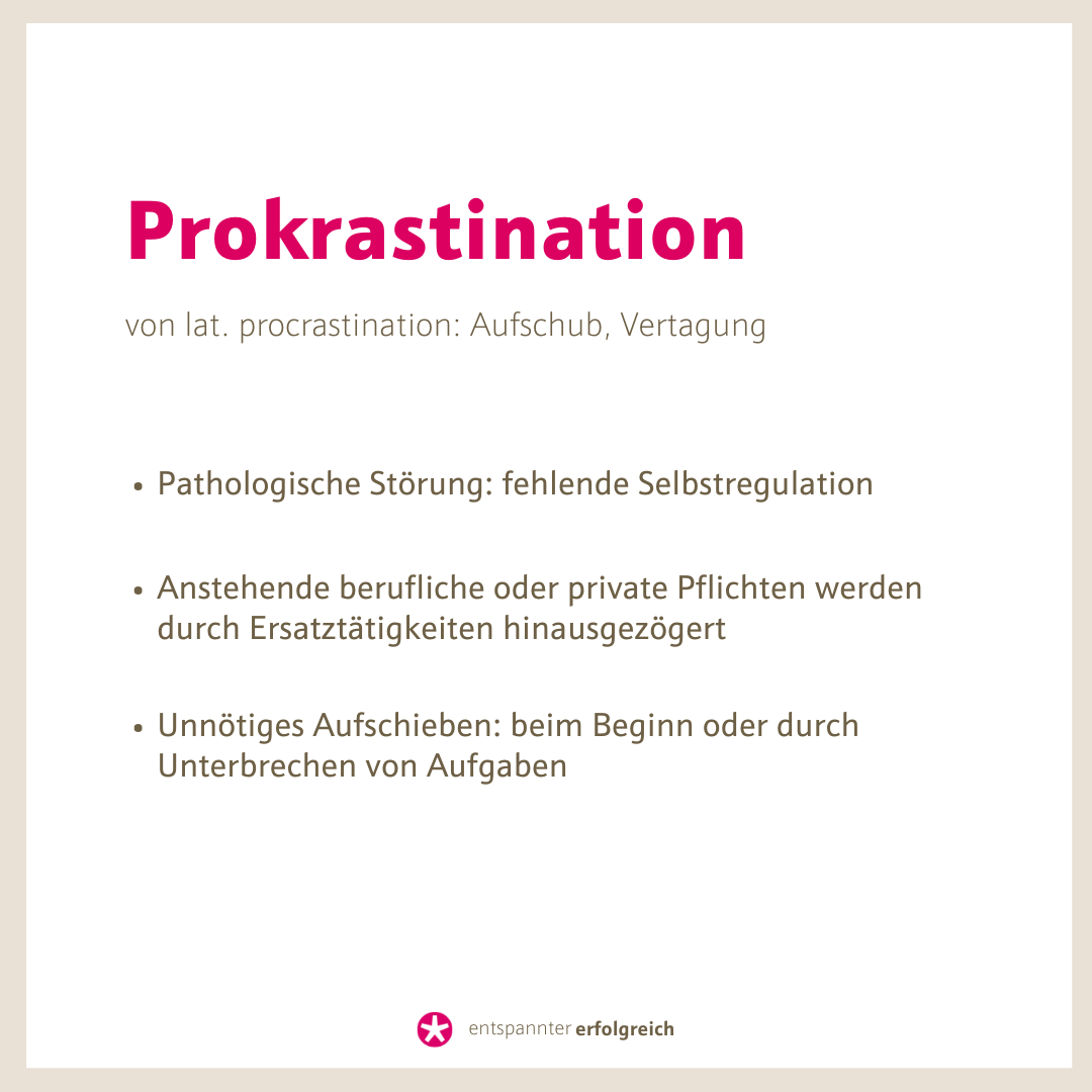 Wörterbuch Prokrastination